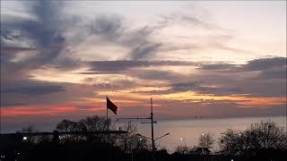 Güneşin Doğuşu Sabah Şafak Ve Gündüz Tekirdağ Sahil