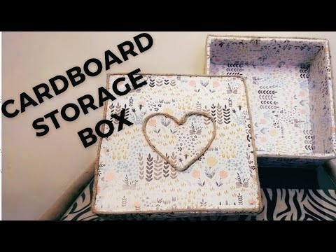 Storage box | Cardboard storage box | Cardboard diy - YouTube