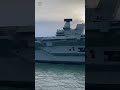 HMS Queen Elizabeth sails from Portsmouth will conduct a short stint of sea training #royalnavy