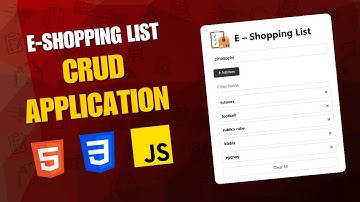 📝E-Shopping List: A Vanilla JS CRUD Application | μ-Project
