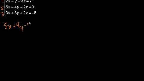 Solving Linear Systems in Three Variables