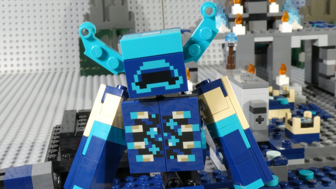 Friendly Warden  An Epic Fight In The Deep Dark - LEGO Minecraft Animation  