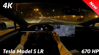 Tesla Model S 2023 - Night POV และ FULL Review in 4K (Long Range, FSD), Acceleration 0 - 100 km/h