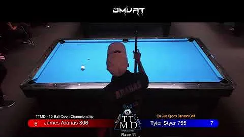 James Aranas vs Tyler Styer: TTMD 10-Ball Open Cha...