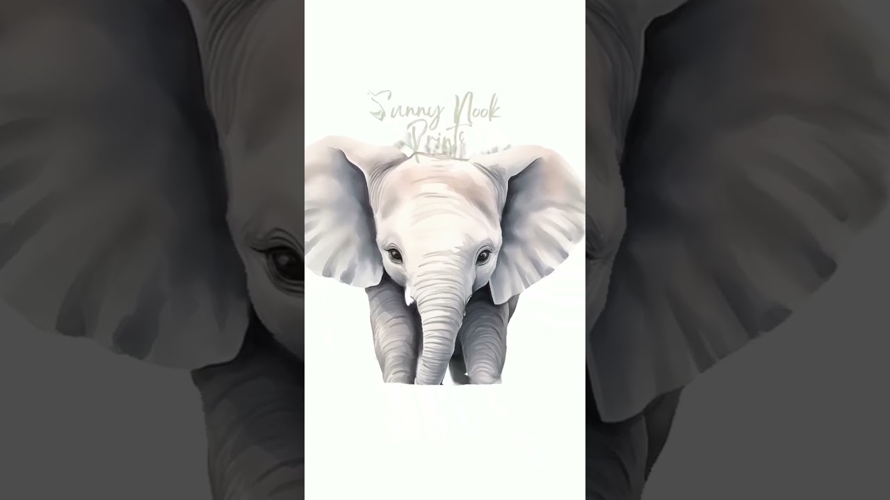 🐘 Baby Elephant Nursery Wall Art 🐘