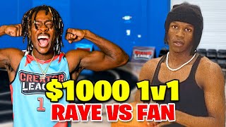 YPK RAYE 1V1 VS TRASH TALKING FAN FOR $1,000!