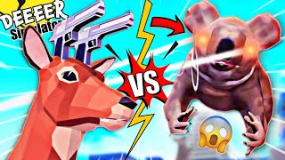 Again ! Me vs Giant Koala 👊😱 in DEEEER Simulator Modern World