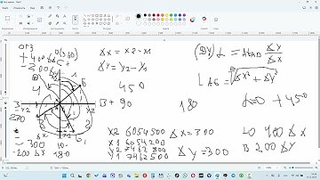 Решение обратной геодезической задачи в примерах