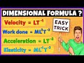 Mastering Dimensional Formulas in Physics
