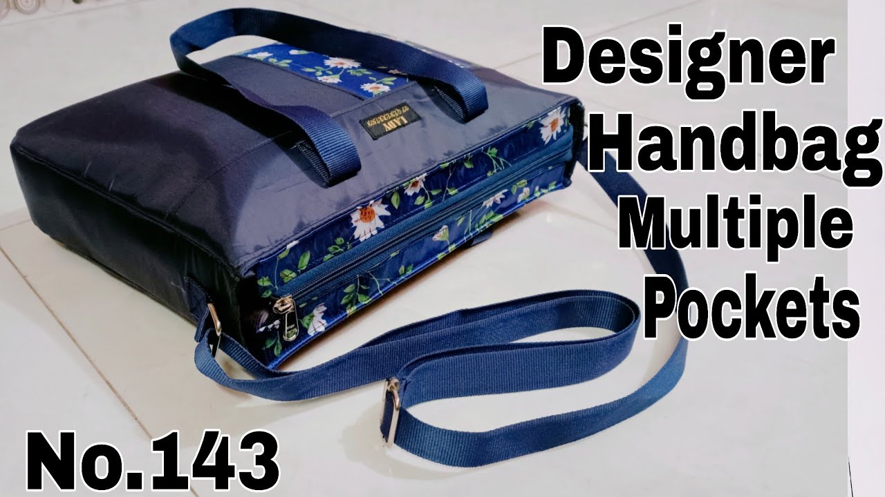 DIY:Designer Handbag,Shoulder Bag No.143, With Multiple Pockets Tutorial By Anamika Mishra..