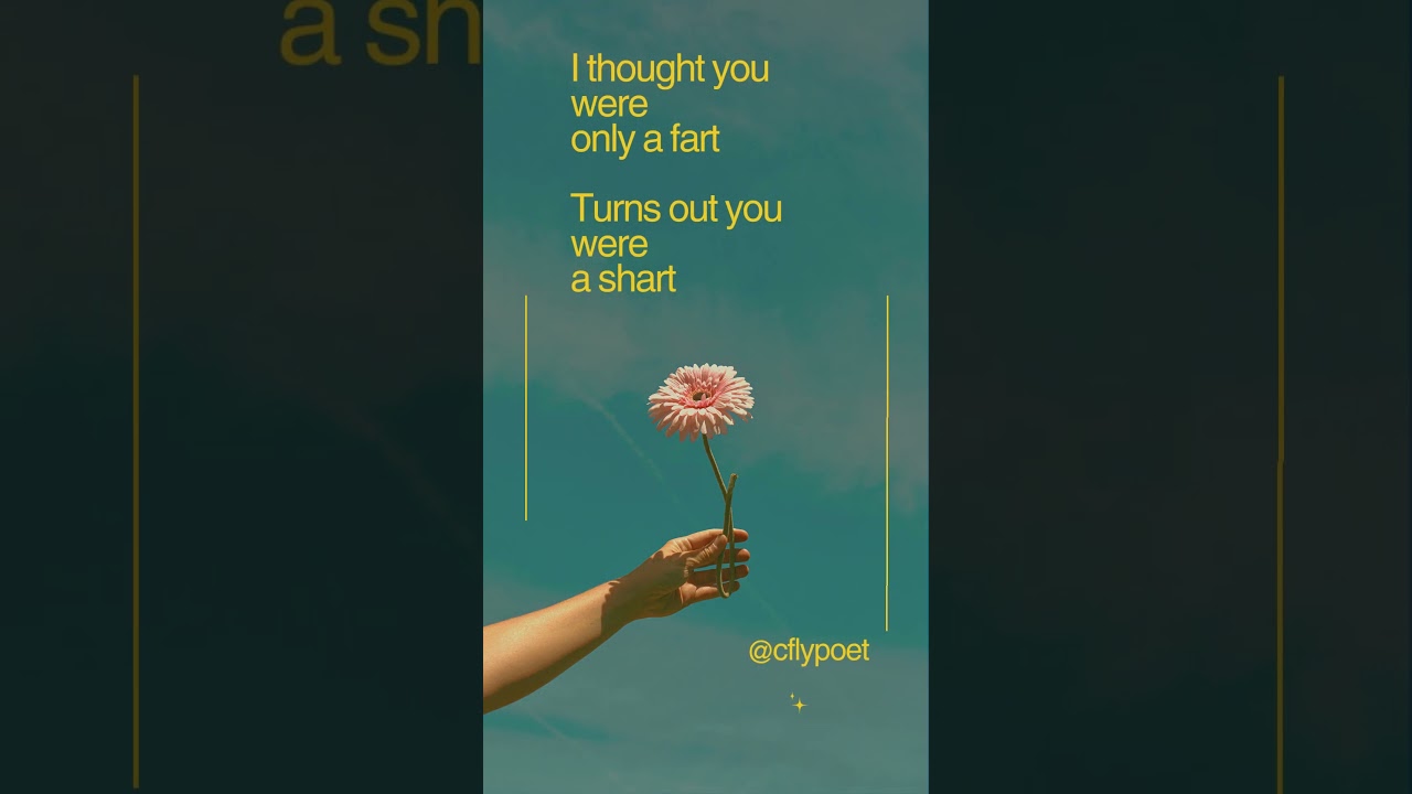 A short funny poem by yours truly while driving today. 