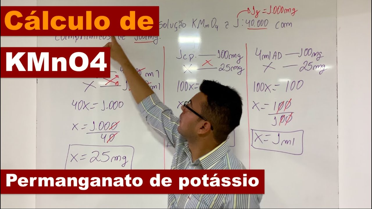Cálculo permanganato de potássio - KMnO4 - YouTube