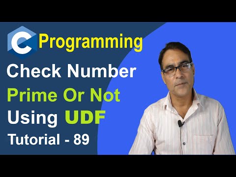 Check Number is prime or not in C Programming using UDF Hindi | C Language Tutorial - 89