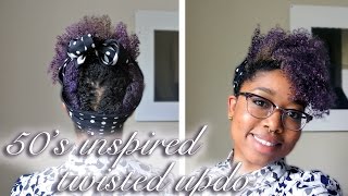 How To| Quick 50s Inspired Twisted Up Do Using TGIN Twist & Define Cream screenshot 5