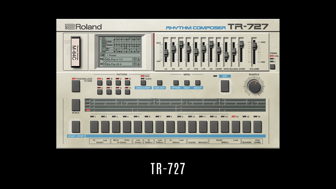 TR-727 • Roland Cloud • 15 Selected Factory Presets • 727 VST Kits
