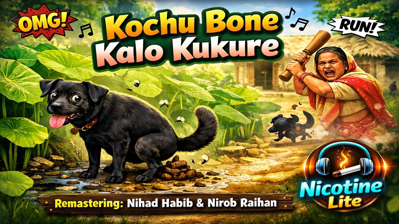 Kochu Bone Hege Gelo Kalo Kukure | Funniest Bangla Song Ever | Nicotine Lite Music