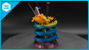 Dragon Pencil Cup #3DPrinting #timelapse #adafruit