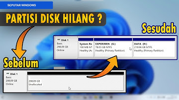Tips Mengatasi Partisi Disk Tidak Sengaja Terhapus ! Unallocated Partition