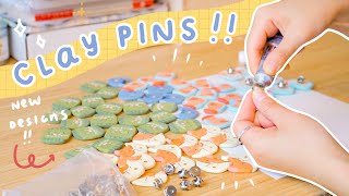 Studio Vlog ✨ Shop Update PT. 2!! CLAY PINS, Packing Patreon Orders, Relaxing Painting Session!!