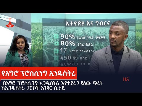 በአግሮ ፕሮሰሲንግ ኢንዱስትሪ እየተደረገ ያለው ጥረት ከኢንዱስትሪ ፓርኮች አንጻር ሲታይ Etv Ethiopia News