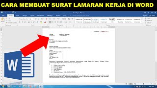 cara membuat surat lamaran kerja di Microsoft word screenshot 5