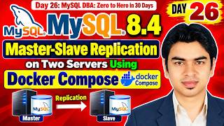 Day 26 - MySQL 8.4 Master-Slave Replication on Two Servers Using Docker Compose | Step-by-Step