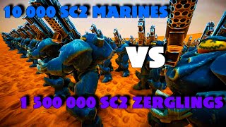 : 10k Marines vs 1.5mln Zerglings | UEBS 2