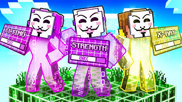 Surviving One HACKER Chunk in Minecraft!