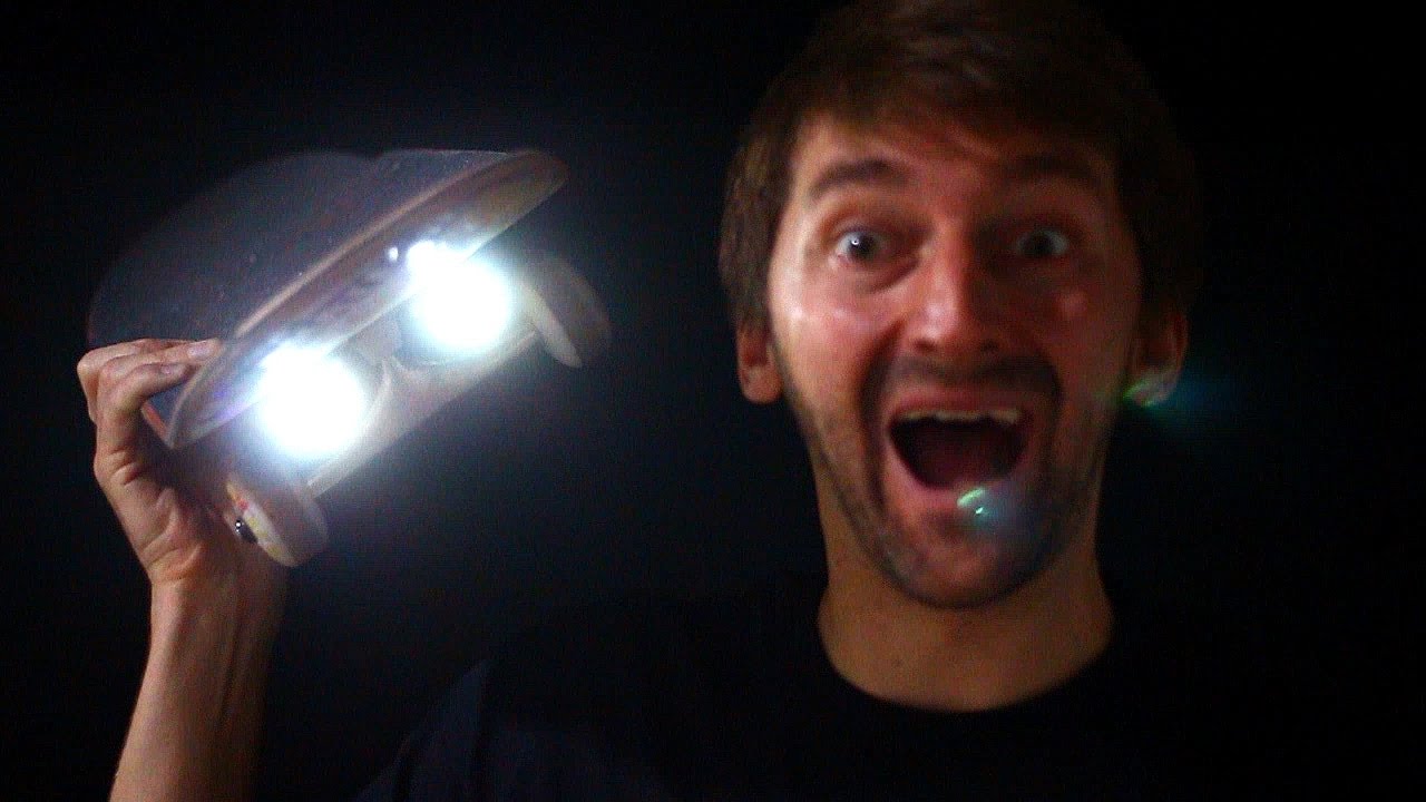 please cartoon HEADLIGHTS FOR YOUR SKATEBOARD!
