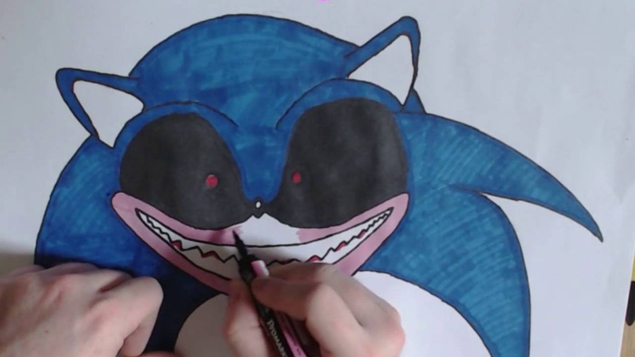 Let's draw sonic.exe - YouTube