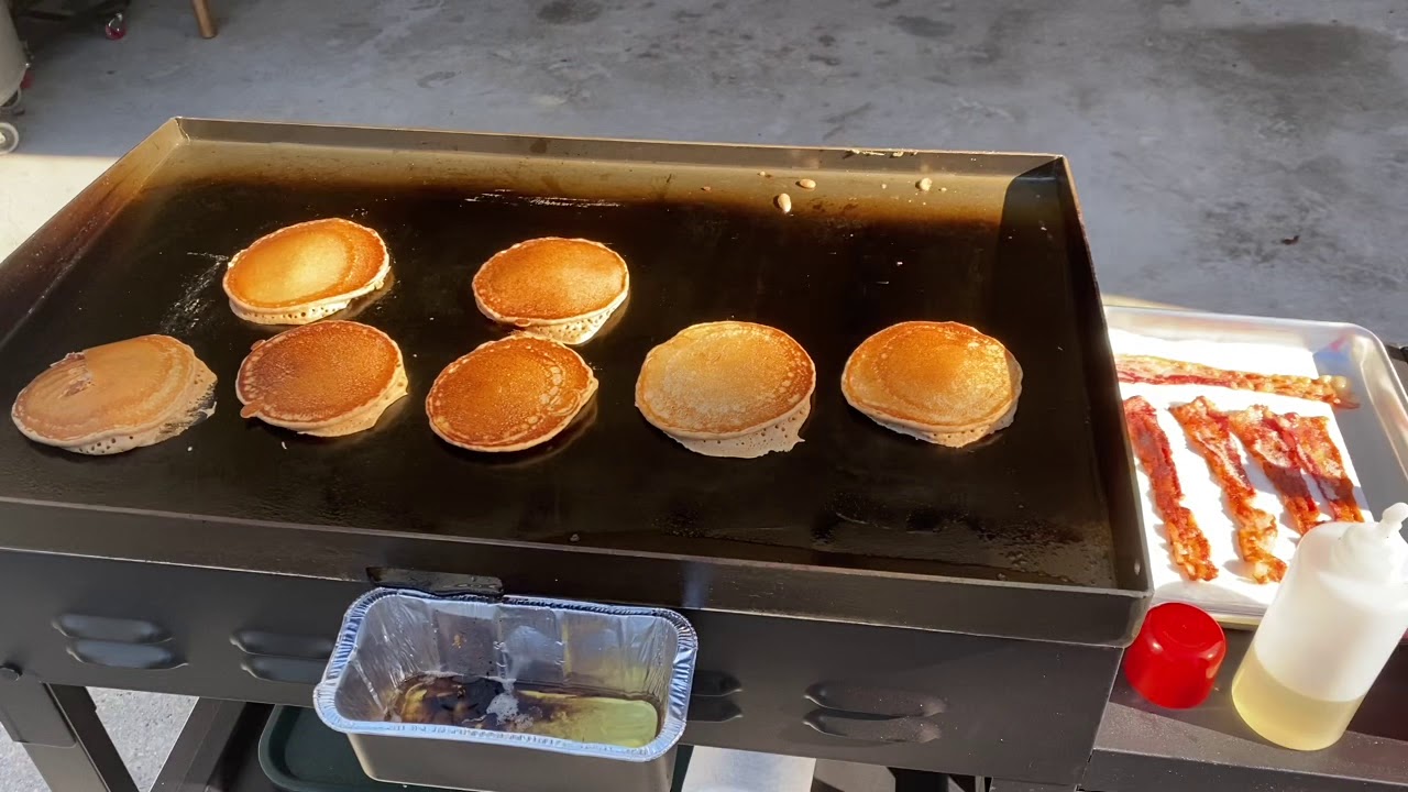 Rick’s Costco Bacon, Egg & Pancake Breakfast on the Griddle YouTube