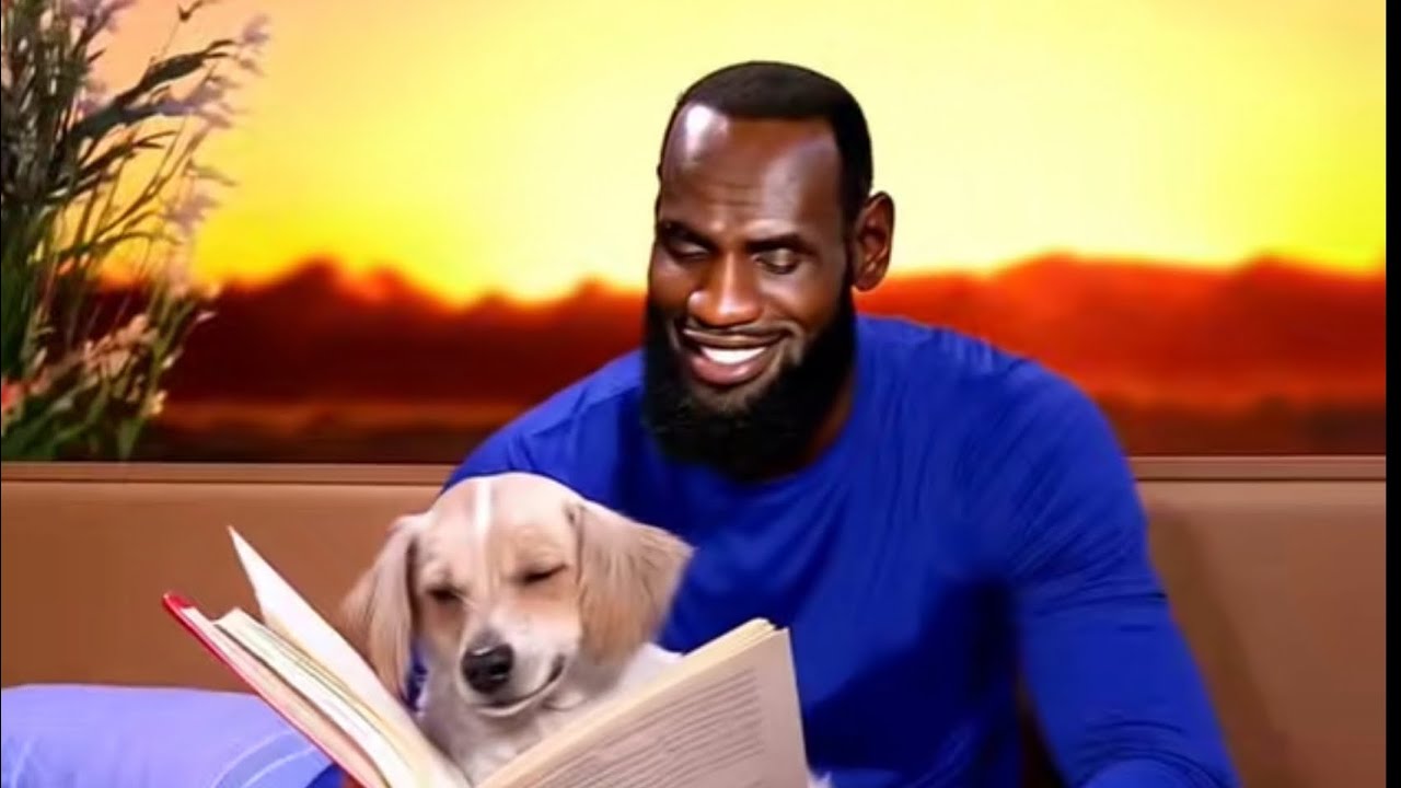 Apple dog and Lebron James memes