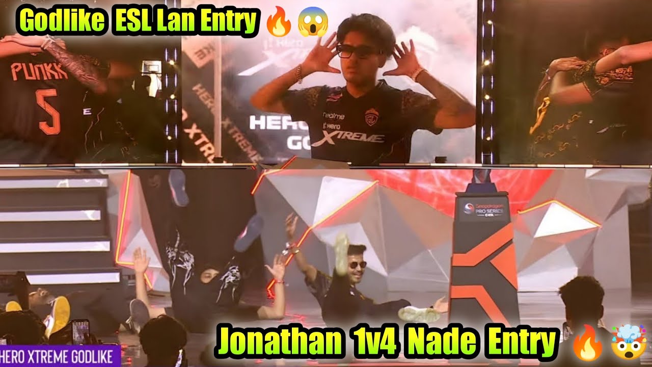 🚨 Godlike ESL Lan Entry 🔥🤯 Jonathan Crazy 1v4 Nade Entry 🔥🔥 GodL ESL ...