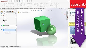 Combine / boolena operation in solidworks