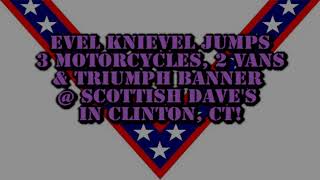Evel Knievel jumps 3 Bikes 2 Vans & 1 Triumph Banner at a Birthday Party!