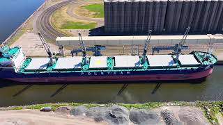 🚢 4K Drone Footage: Loading Wheat onto the Massively Modern Polsteam Insko in Duluth, MN!