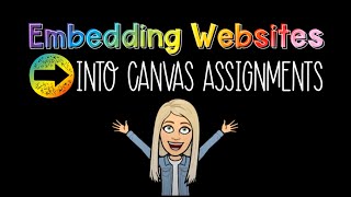 Embedding Websites in Canvas Assignments