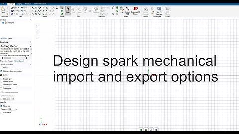 Design spark mechanical import and export options