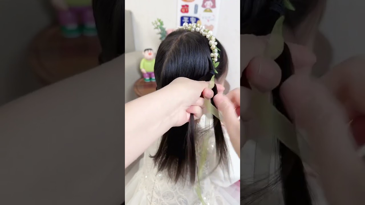 Spring little princess travel hairstyle Hair accessories Headdress Childrens hair accessories Prince