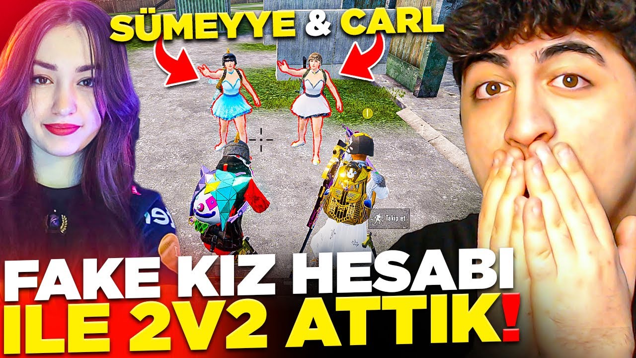 SÜMEYYE İLE FAKE KIZ HESABIYLA YEREL SOHBETTE 2V2 ATTIK! (SEVGİLİSİNİ ALDATTI) | PUBG Mobile