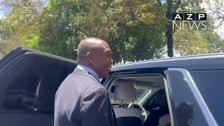 AG John Jeremie dismisses the press as he exists the Red House, Port of Spain. Video: Alicia Chamely