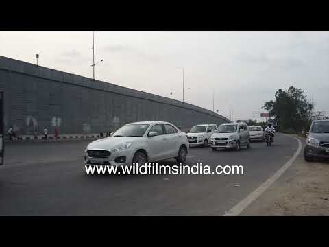 Traffic and road activity near Meerut-Ghaziabad Road