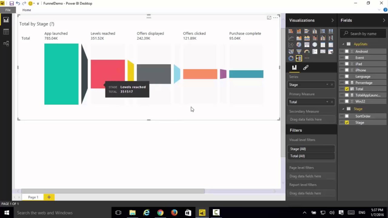 Funnel Chart In Power Bi