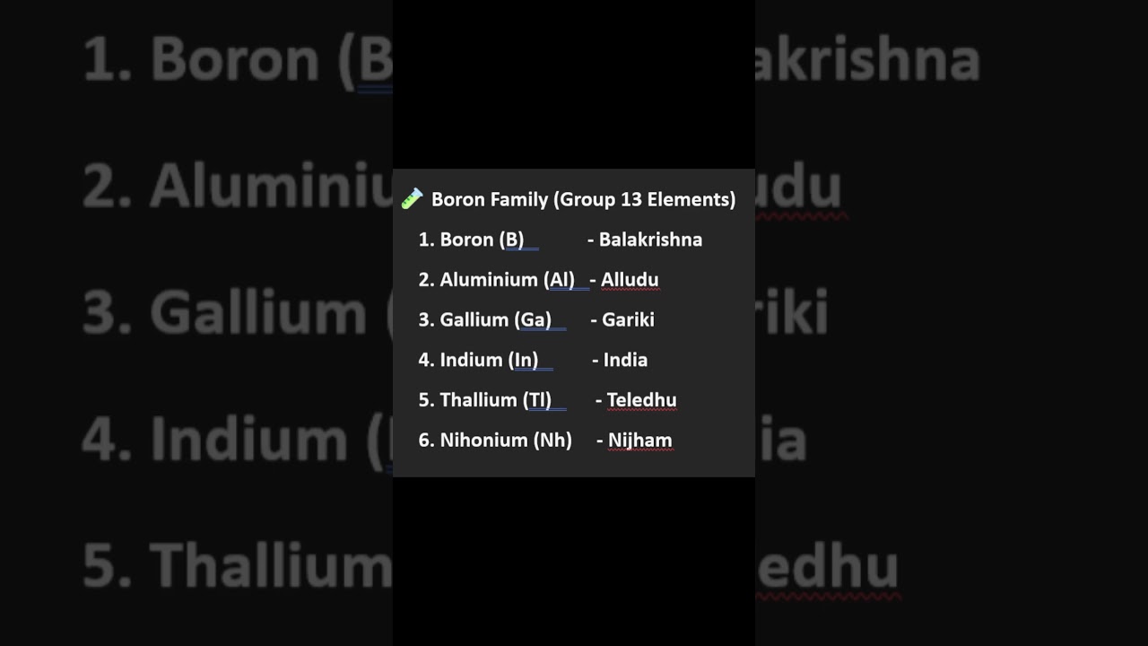 Struggling to remember 13th group elements ,Listen this . Day - 3 of JEE preparation