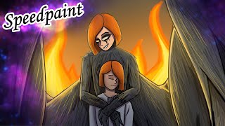 Speedpaint fanart Майор Гром Сережа и птица.