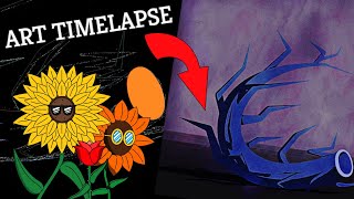 Art Timelapse - Multple Vesrions of Bewildered in Other Eyes