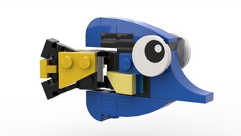 How to build LEGO Dory, Blue Tang, MOC, speed build in 4K