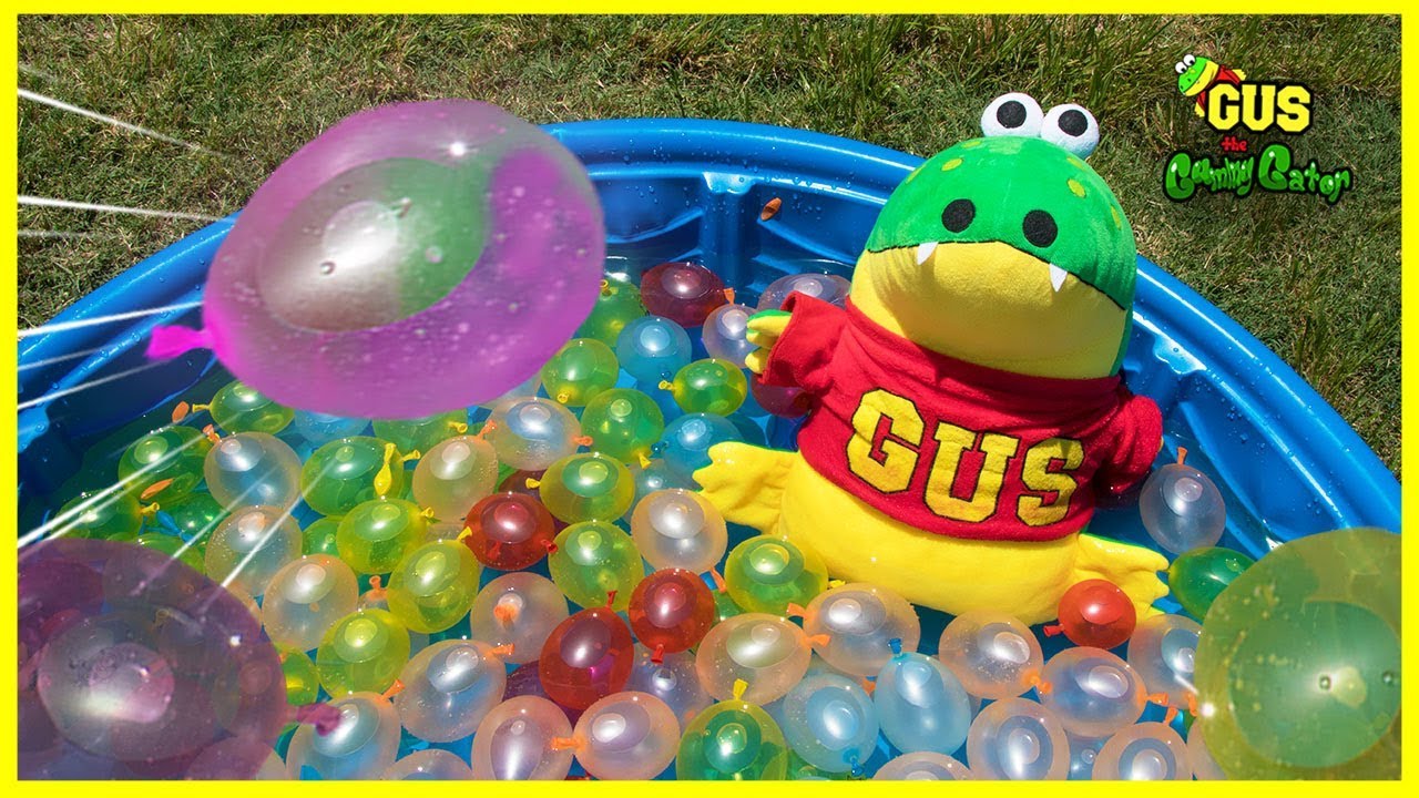 Fun Outdoor Activities with Bunch of Balloon Water Balloons and Pool Playtime YouTube
