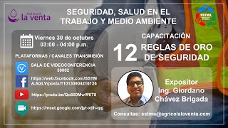 12 REGLAS DE ORO DE SEGURIDAD