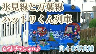 ＪＲ氷見線ハットリくん列車＆万葉線